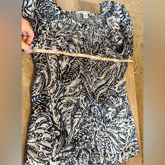 Banana Republic Patterned Scoop Neck Blouse XSmall - Picture 6 of 9